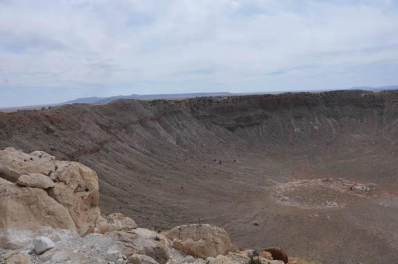 A impressionante cratera do meteoro, ou 'Meteor Crater', no Arizona - Estados Unidos